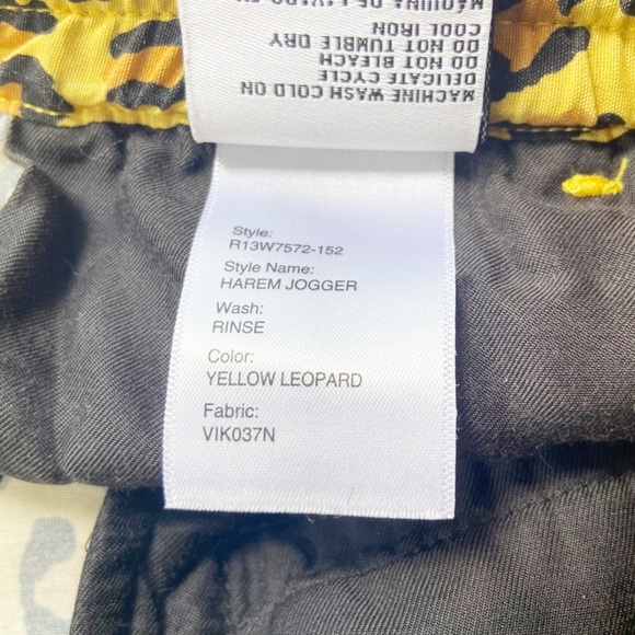 R13 Harem Jogger Pants Yellow Leopard size Small - Picture 12 of 13